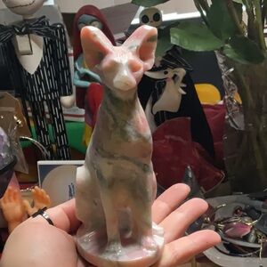 Rhodonite Egyptian Cat